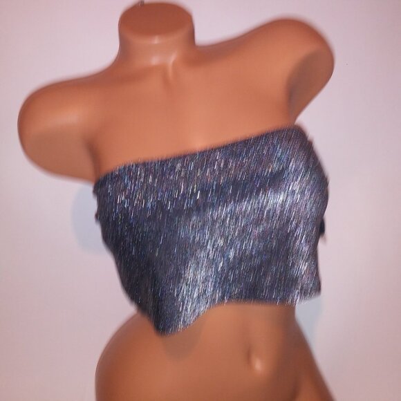 PINK Victoria's Secret Shimmering Black Bikini Top - Picture 3 of 9